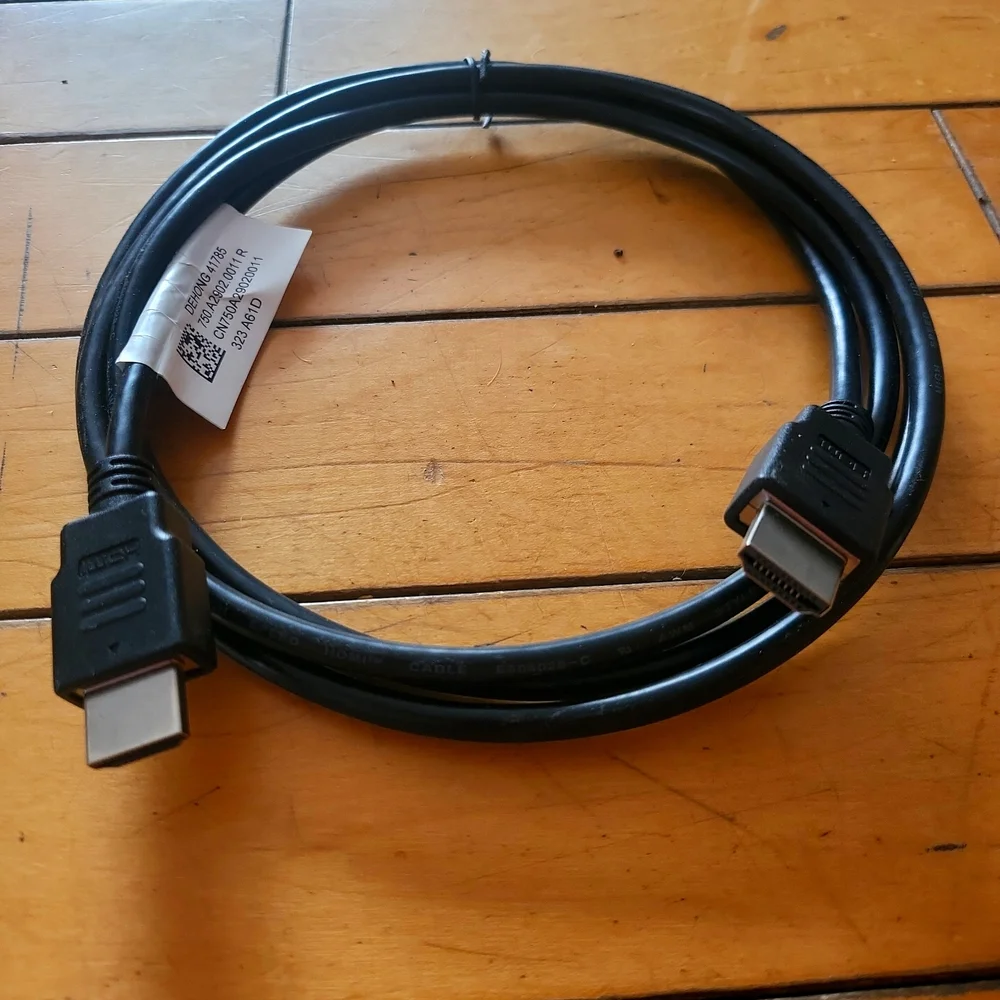 6 FT HP branded High Speed HDMI Cable. Male to Male. Black